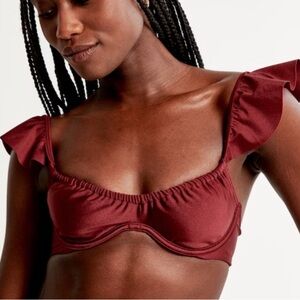 Abercrombie & Fitch Ruffle Strap Underwire Bikini Top